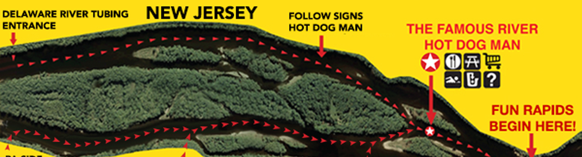 River Map to the Hot Dog Man