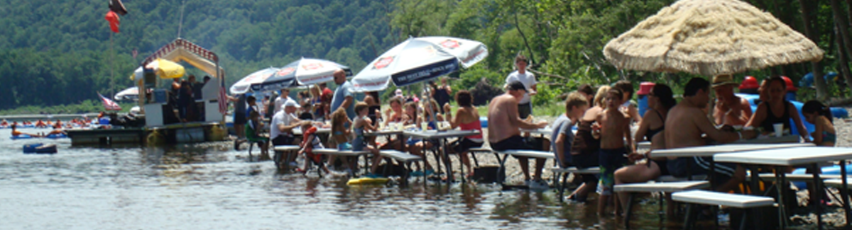 Picnic Tables in the Water